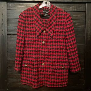 Adolfo Tweed Women’s Skirt and Blazer Set